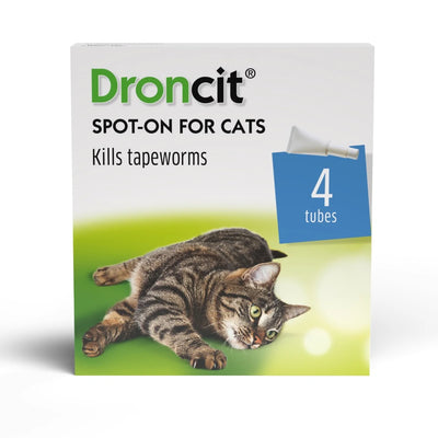 Droncit Spot Wormer for Cats - 4 Vials