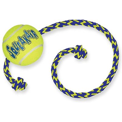 Kong AirDog Squeaker Ball with Rope Toy - For Medium Dogs