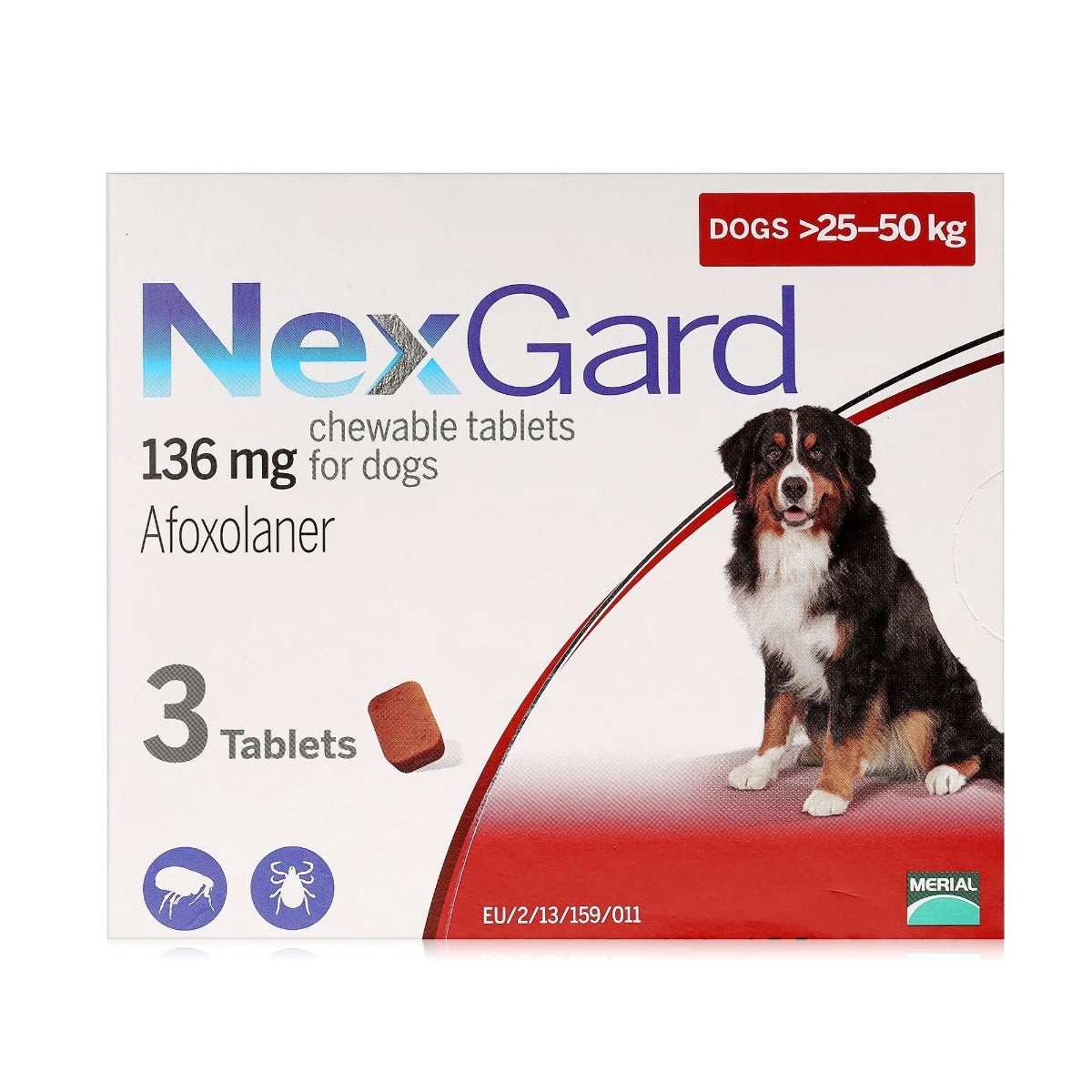 NexGard Chewable Tablets 136mg for XL Dogs 25kg 50kg MyPetsVet