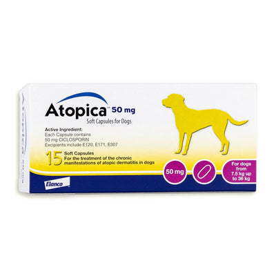 Atopica Capsules For Dogs - 100/50/25/10mg