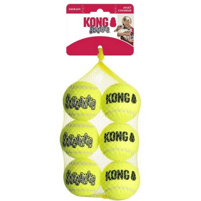 KONG - Premium Squeak Tennis Balls - For Medium Dogs (6 Pack)