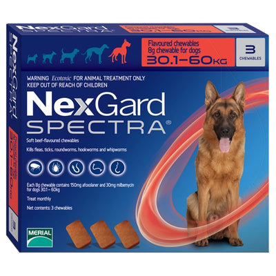 NexGard SPECTRA® Chewable Tablets for Extra Large Dogs (30kg-60kg)
