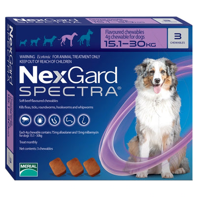 NexGard SPECTRA® Chewable Tablets for Large Dogs (15.1kg-30kg)