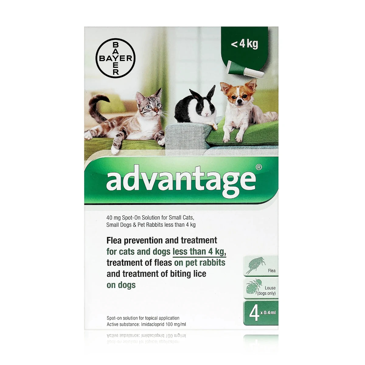 Advantage 40 for small dogs cats and rabbits