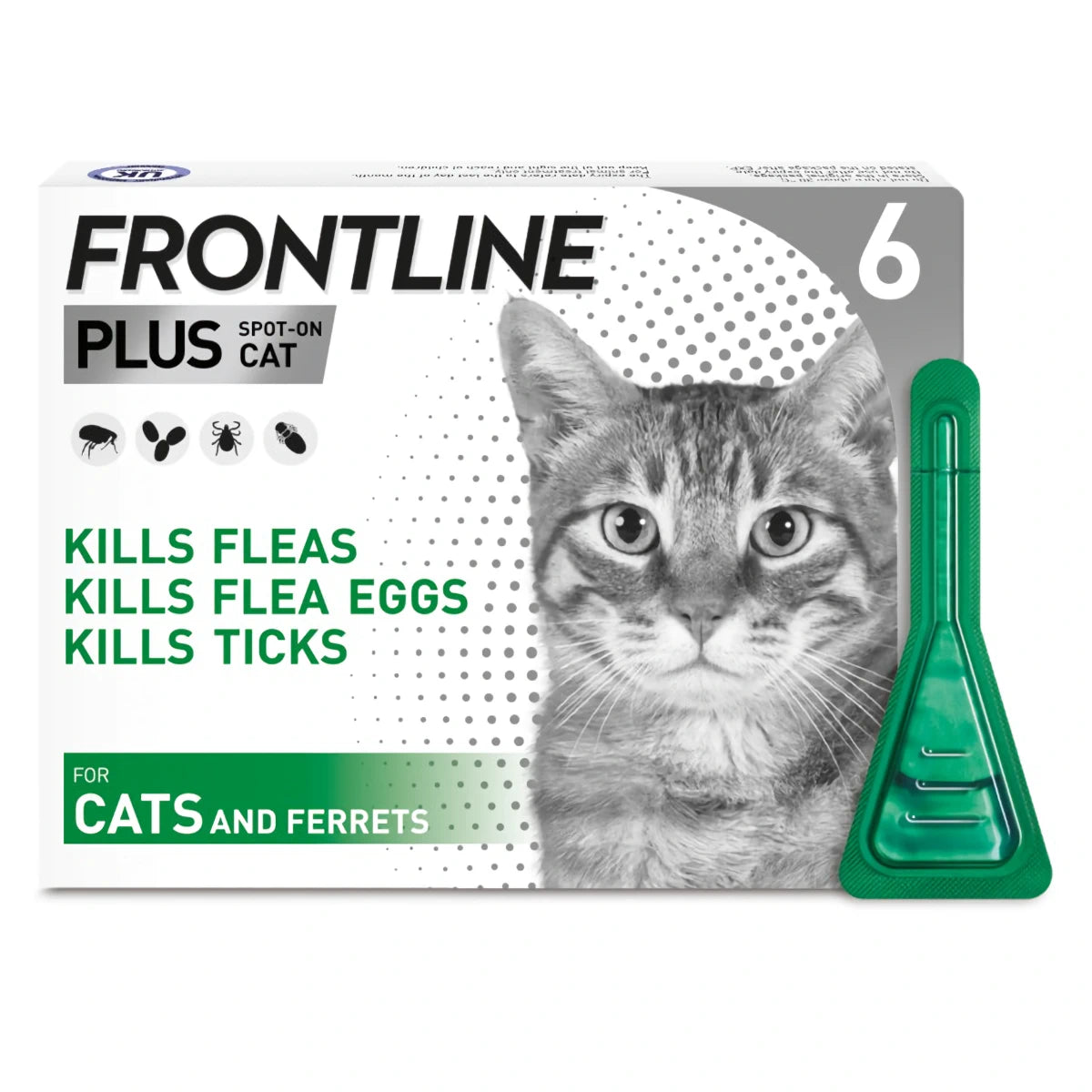 Frontline Plus Spot-On for Cats - 3 or 6 Pipettes