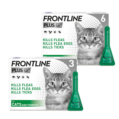 Frontline Plus Spot-On for Cats - 3 or 6 Pipettes