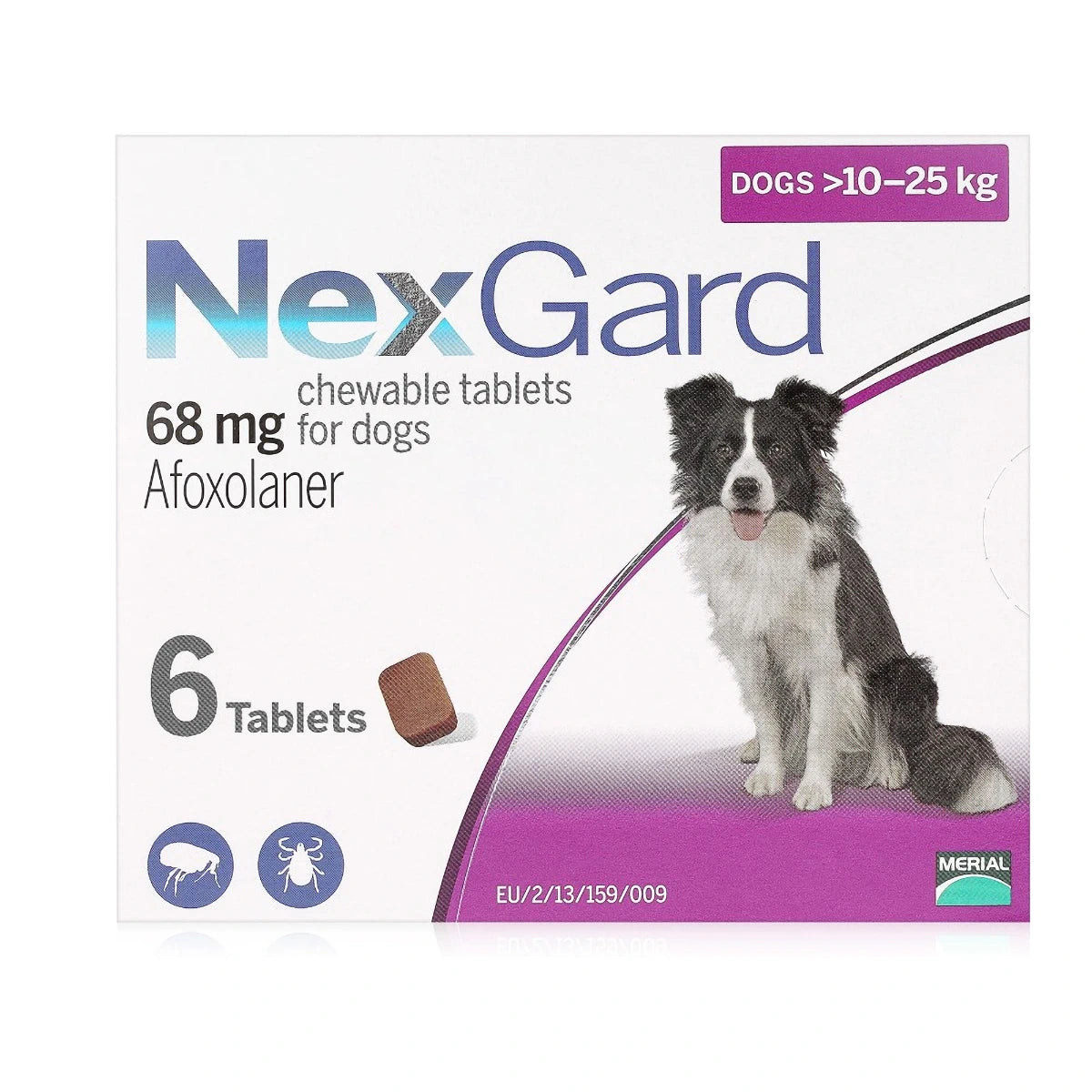 NexGard Chewable Tablets 68mg for Large Dogs (10kg-25kg)