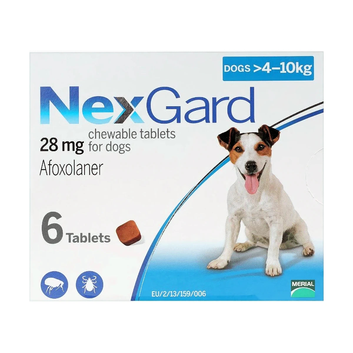 NexGard Chewable Tablets 28mg for Medium Dogs (4kg-10kg)