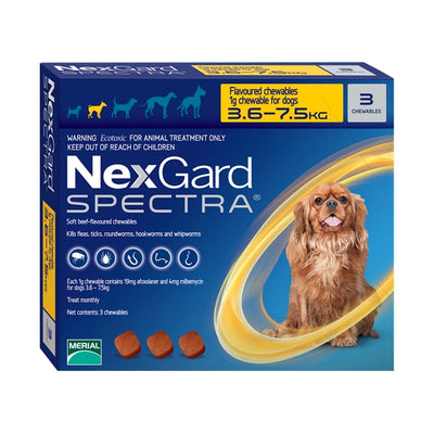 NexGard SPECTRA® Chewable Tablets for Small Dogs (3.6kg-7.5kg)